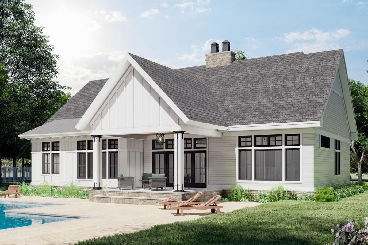 Plan 14691RK: Affordable 3-Bed New American House Plan with Bonus Room - 2112 Sq Ft - Image #6 - Country, Craftsman, Modern Farmhouse, New American, Northwest, Ranch, Traditional