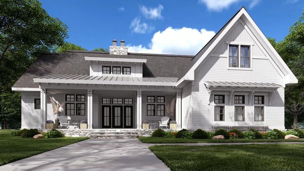 Plan 14691RK: Affordable 3-Bed New American House Plan with Bonus Room - 2112 Sq Ft - Image #10 - Country, Craftsman, Modern Farmhouse, New American, Northwest, Ranch, Traditional