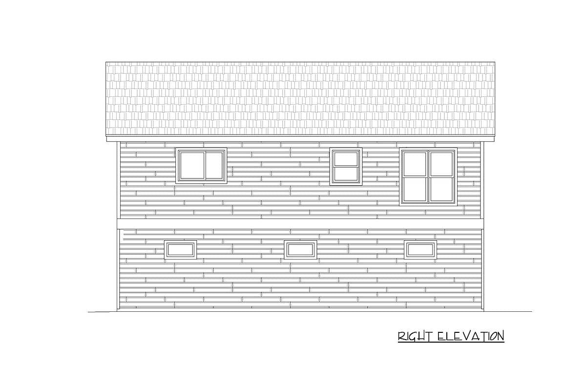 Plan 68729VR: Flexible ADU, Carriage House or Starter Home Plan with Drive-under Garage - Image #5