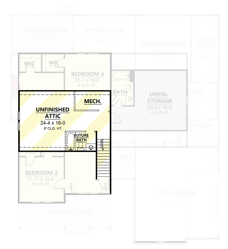 Plan 260002RVC: Modern Country Home Plan with Main Floor Master Suite and a Kids' Loft - Floor Plan - Optionally Finished 3rd Floor - Country, Craftsman, Farmhouse, Modern Farmhouse, New American, Southern, Traditional