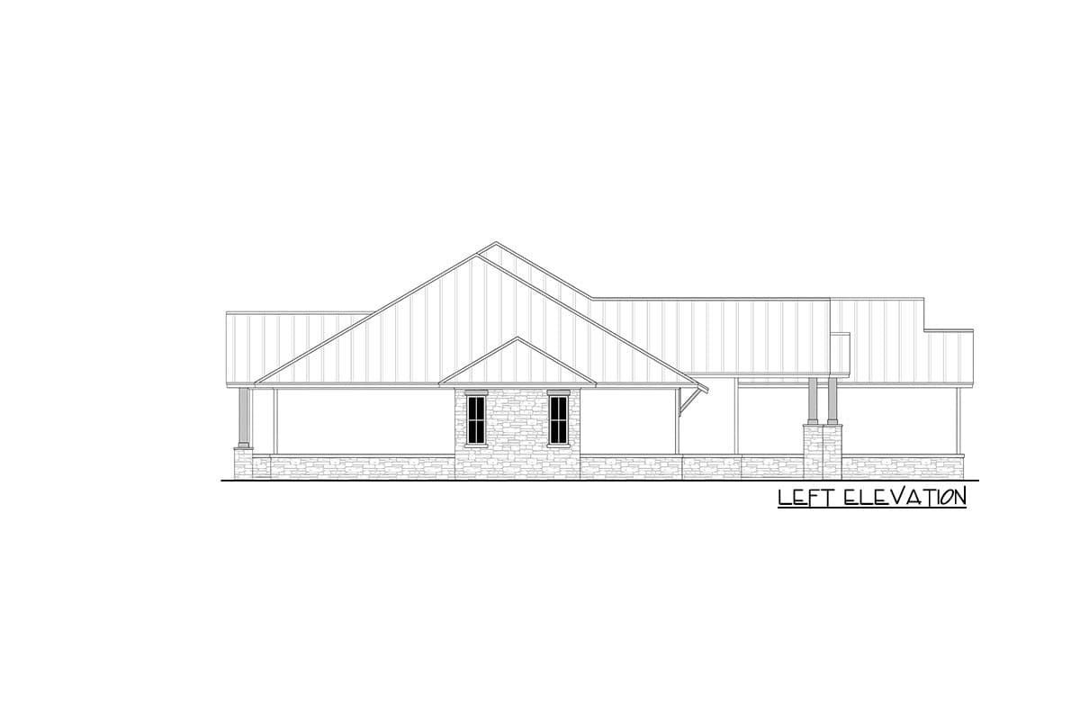 Plan 51851HZ: One-Story Hill Country Home Plan with Open Floor Plan and Game Room - 2974 Sq Ft - Image #4 - Hill Country, New American, Ranch