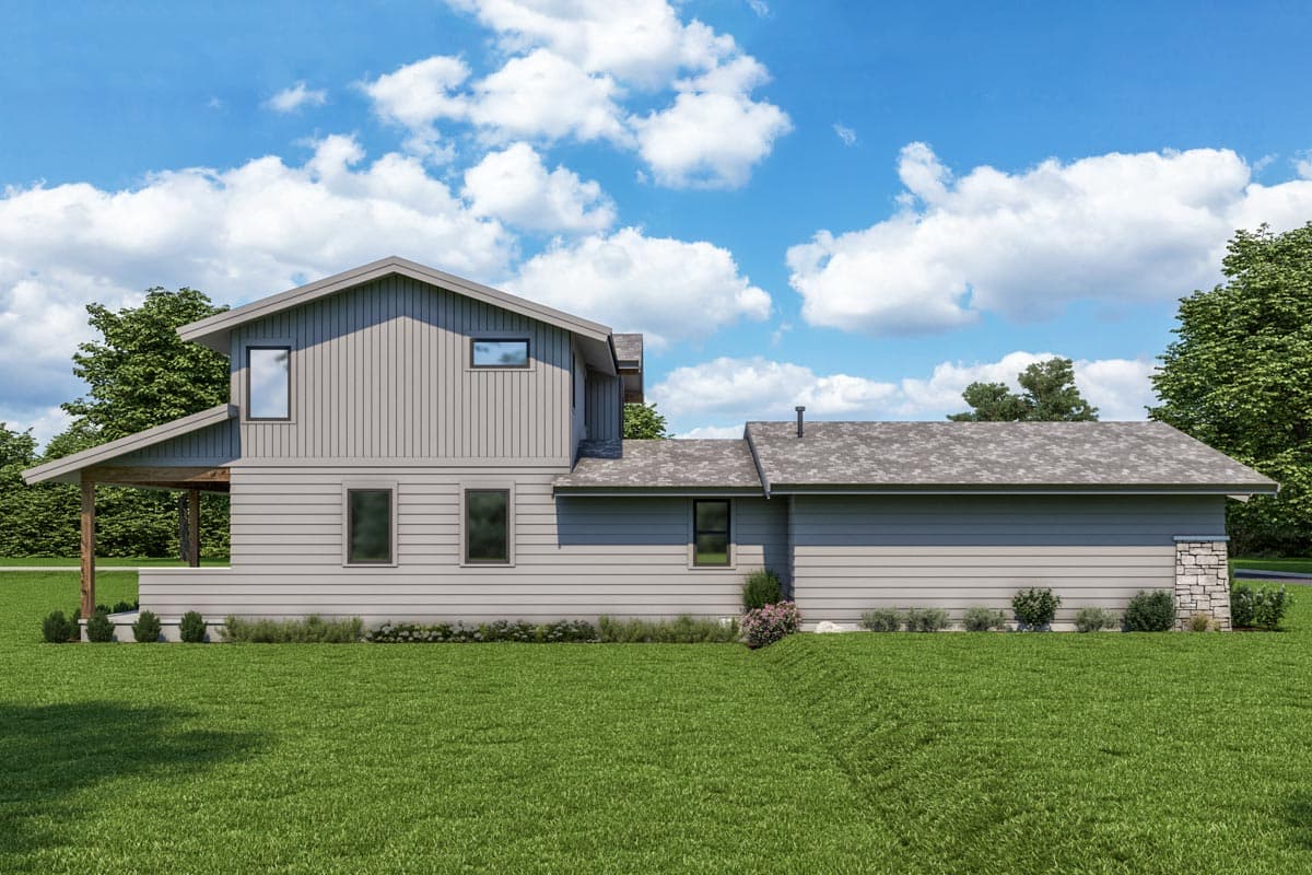 Plan 280122JWD: Two-story Contemporary Craftsman House Plan with Den next to Master Bedroom - Image #6 - Contemporary, Craftsman, Northwest, Prairie