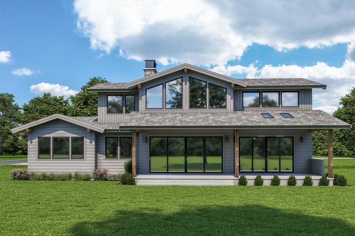 Plan 280122JWD: Two-story Contemporary Craftsman House Plan with Den next to Master Bedroom - Image #7 - Contemporary, Craftsman, Northwest, Prairie