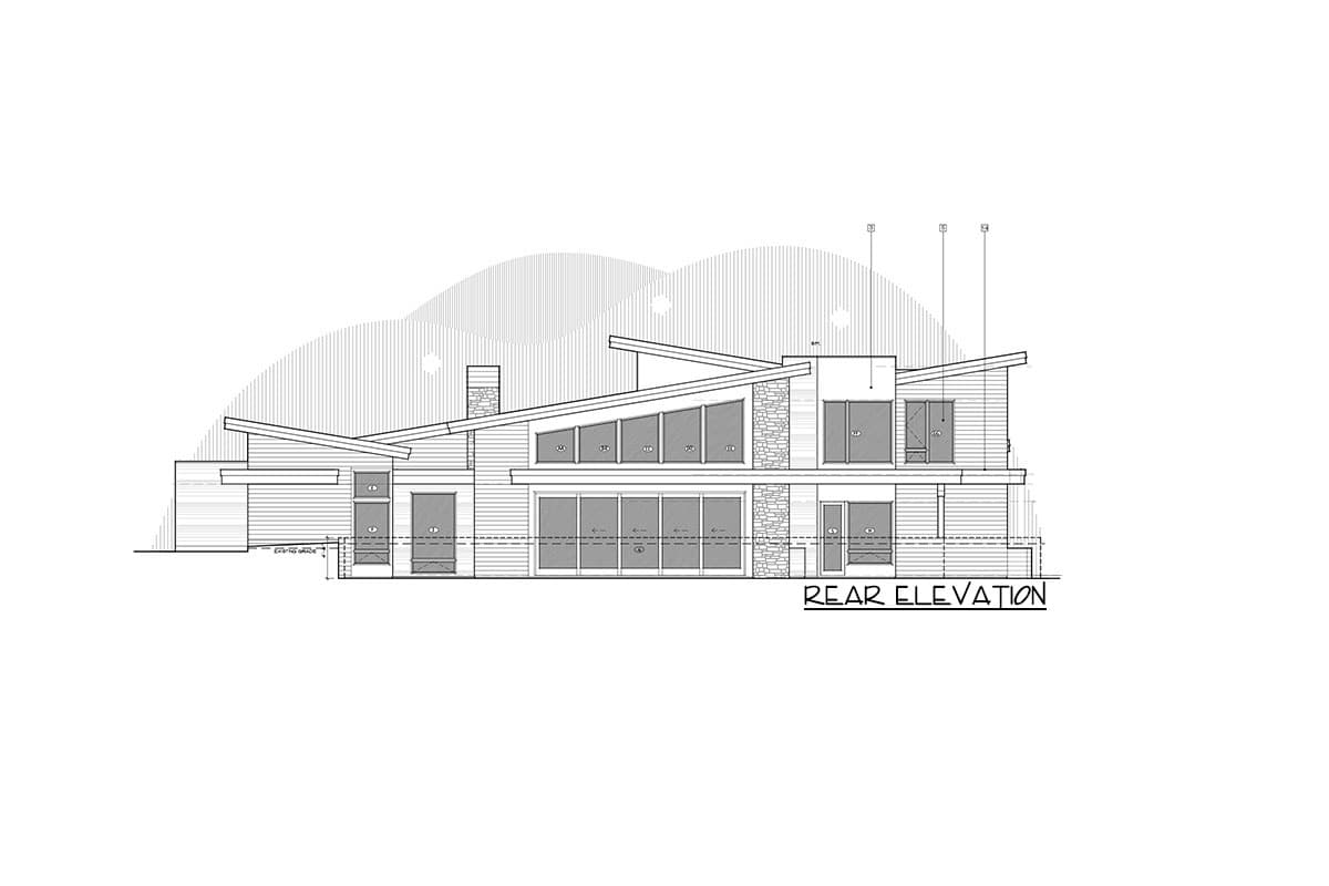 Plan 54225HU: Mountain Contemporary Home Plan with Dramatic Open Floor Plan and Two Master Suites - Image #76 - Contemporary, Craftsman, Mid Century Modern, Modern, Mountain