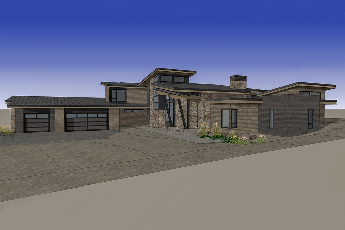 Plan 54225HU: Mountain Contemporary Home Plan with Dramatic Open Floor Plan and Two Master Suites - Image #73 - Contemporary, Craftsman, Mid Century Modern, Modern, Mountain