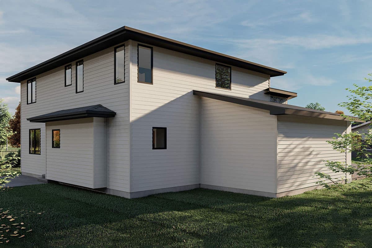 Plan 62978DJ: 2-Story Modern House Plan with 3-Car Garage - Image #4 - Contemporary, Modern, Northwest, Prairie