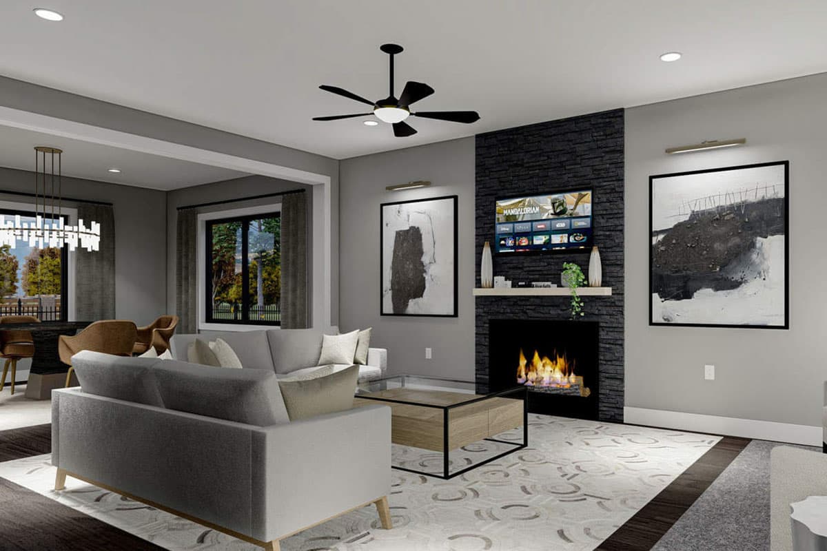 Plan 62978DJ: 2-Story Modern House Plan with 3-Car Garage - Image #5 - Contemporary, Modern, Northwest, Prairie