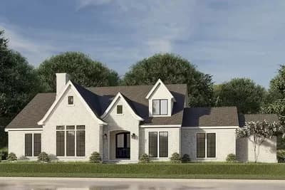 French Country-Inspired House Plan with Main Floor In-Law Suite