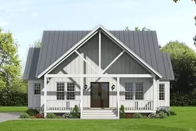 3-Bed Country Home Plan with Great Porches Front and Back (and Upstairs in Back)