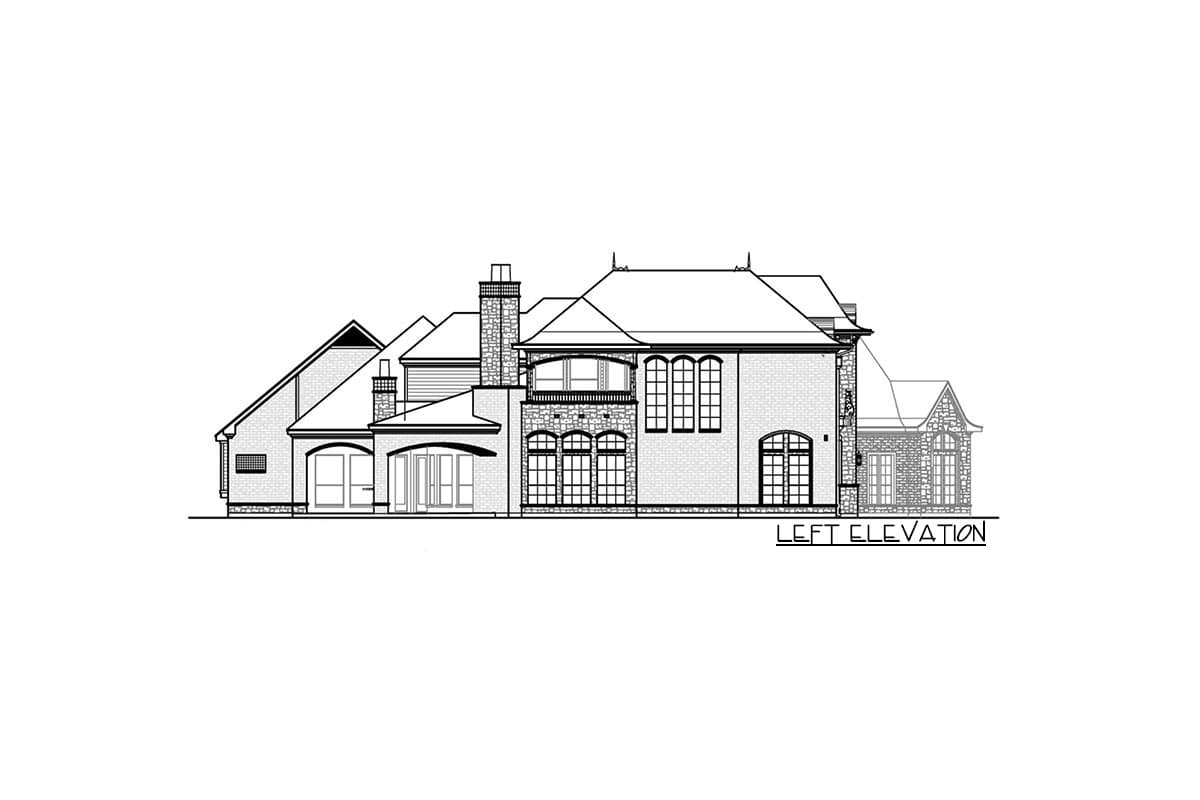 Plan 36645TX: Luxury French Country Home Plan with 6-Car Garage - 4805 Sq Ft - Image #9 - European, French Country
