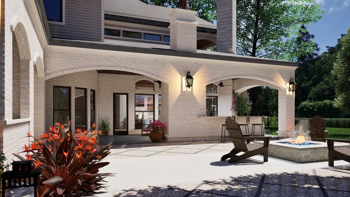 Plan 36645TX: Luxury French Country Home Plan with 6-Car Garage - 4805 Sq Ft - Image #6 - European, French Country