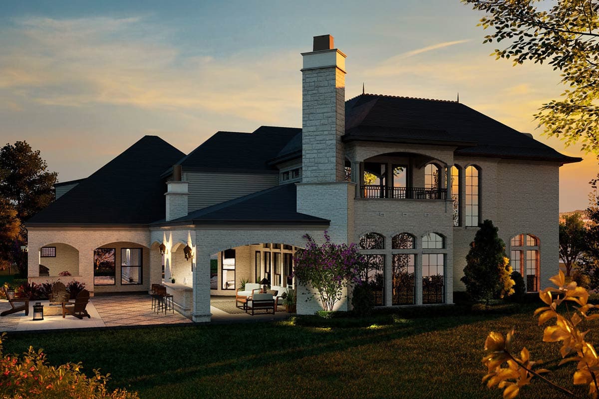 Plan 36645TX: Luxury French Country Home Plan with 6-Car Garage - 4805 Sq Ft - Image #7 - European, French Country