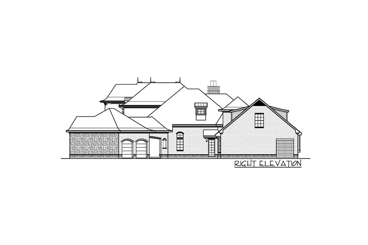 Plan 36645TX: Luxury French Country Home Plan with 6-Car Garage - 4805 Sq Ft - Image #11 - European, French Country