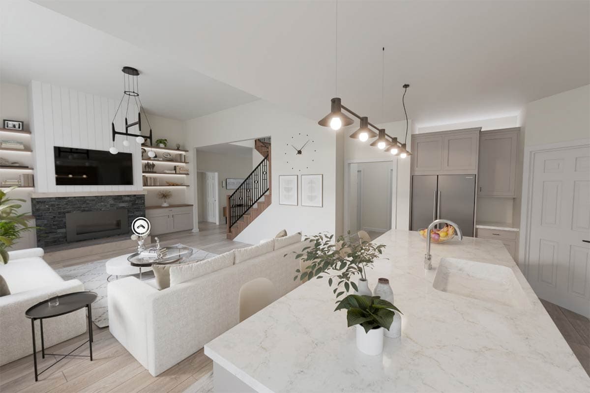 Plan 911006JVD: 2200 Sq Ft New American Home Plan with Main-Level Master Bedroom - Virtual Tour Cover Image - Country, Craftsman, Farmhouse, New American, Southern