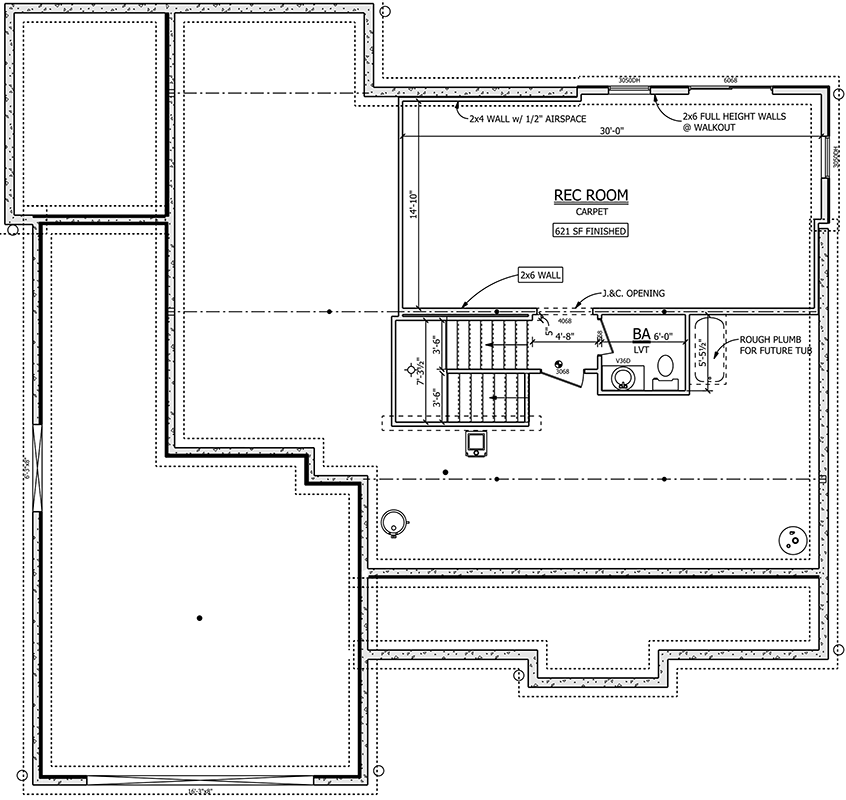 Plan 911006JVD: 2200 Sq Ft New American Home Plan with Main-Level Master Bedroom - Floor Plan - Unfinished Basement - Country, Craftsman, Farmhouse, New American, Southern