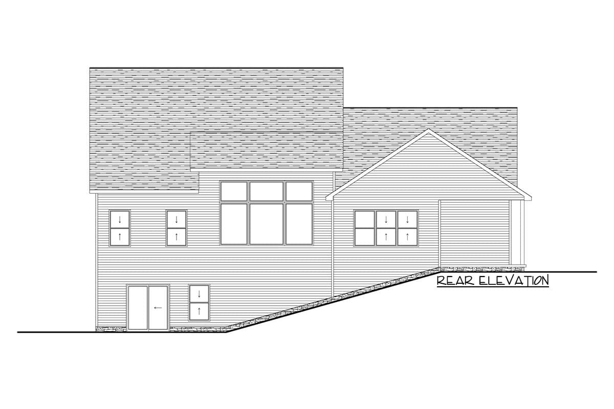 Plan 911006JVD: 2200 Sq Ft New American Home Plan with Main-Level Master Bedroom - Image #20 - Country, Craftsman, Farmhouse, New American, Southern