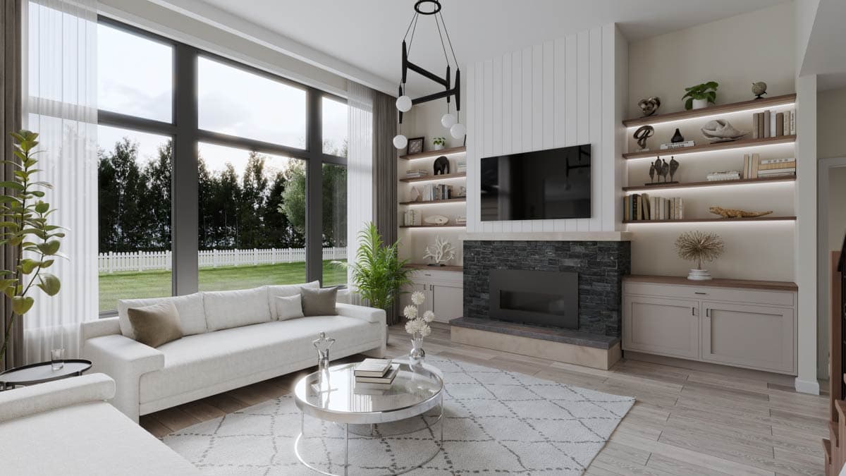 Plan 911006JVD: 2200 Sq Ft New American Home Plan with Main-Level Master Bedroom - Image #8 - Country, Craftsman, Farmhouse, New American, Southern