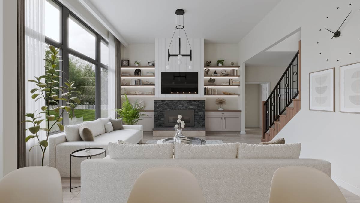 Plan 911006JVD: 2200 Sq Ft New American Home Plan with Main-Level Master Bedroom - Image #10 - Country, Craftsman, Farmhouse, New American, Southern