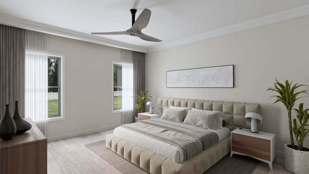 Plan 911006JVD: 2200 Sq Ft New American Home Plan with Main-Level Master Bedroom - Image #14 - Country, Craftsman, Farmhouse, New American, Southern