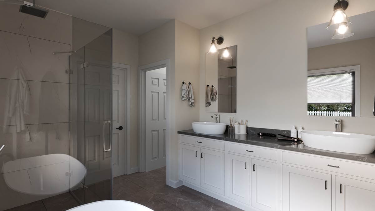 Plan 911006JVD: 2200 Sq Ft New American Home Plan with Main-Level Master Bedroom - Image #16 - Country, Craftsman, Farmhouse, New American, Southern