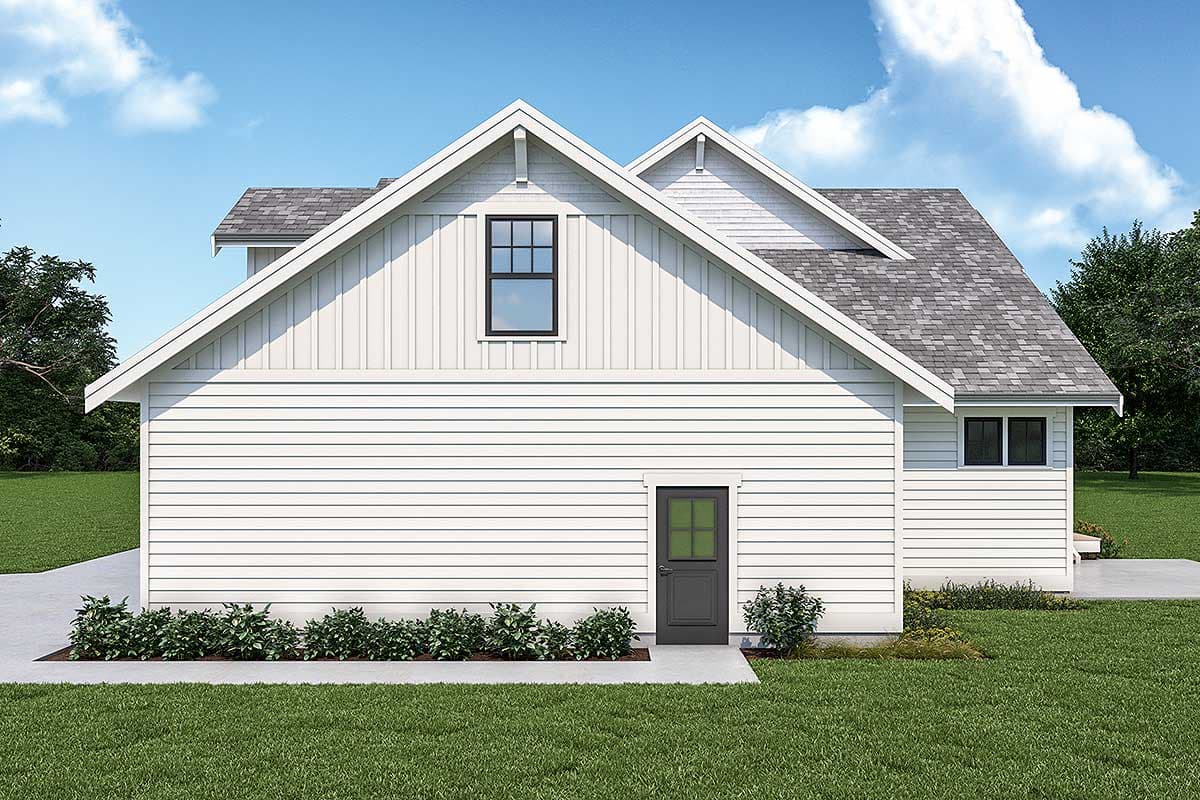 Plan 280123JWD: 3-Bed New American Home Plan with L-Shaped Front Porch - Image #5 - Craftsman, Farmhouse, Modern Farmhouse, New American