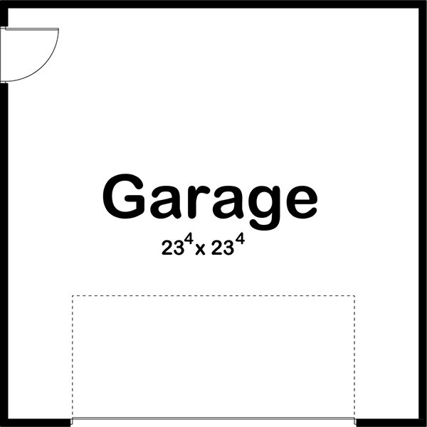 Plan 62982DJ: 2-Car Detached Garage with Hip Roof and Decorative Gable - Floor Plan - Main Level