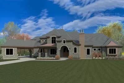 Luxury European Home Plan with Wine Cellar in Spacious Lower Level