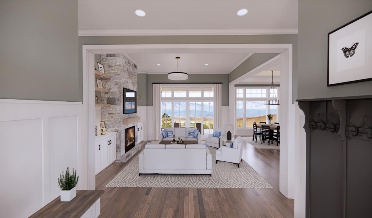 Plan 14692RK: Attractive 3-Bed Modern Farmhouse Plan with Home Office - 2385 Sq Ft - Image #9 - Country, Farmhouse, Modern Farmhouse, Southern