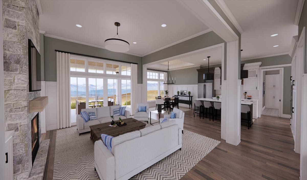 Plan 14692RK: Attractive 3-Bed Modern Farmhouse Plan with Home Office - 2385 Sq Ft - Image #10 - Country, Farmhouse, Modern Farmhouse, Southern