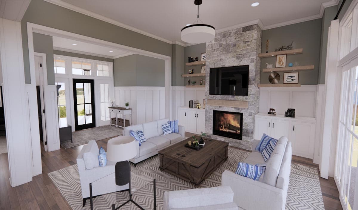 Plan 14692RK: Attractive 3-Bed Modern Farmhouse Plan with Home Office - 2385 Sq Ft - Image #11 - Country, Farmhouse, Modern Farmhouse, Southern