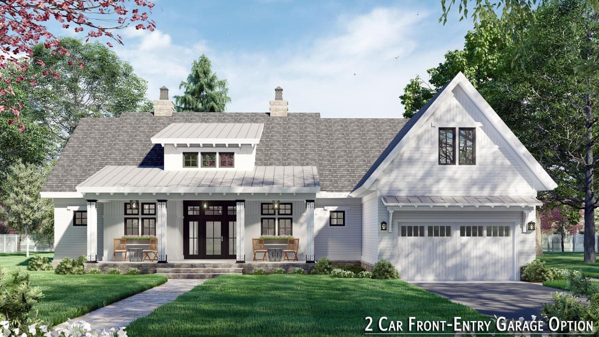 Plan 14692RK: Attractive 3-Bed Modern Farmhouse Plan with Home Office - 2385 Sq Ft - Image #7 - Country, Farmhouse, Modern Farmhouse, Southern