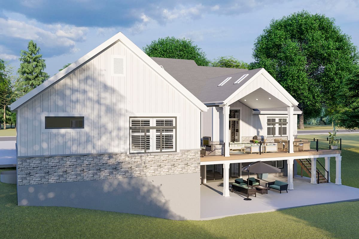 Plan 61372UT: 3-Bed Modern Farmhouse Plan with Home Office and Optional Lower Level - Image #10 - Coastal, Country, Farmhouse, Modern Farmhouse, New American
