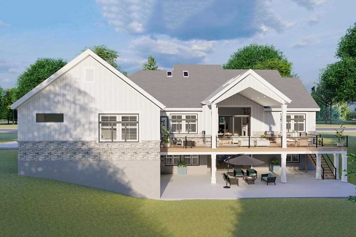 Plan 61372UT: 3-Bed Modern Farmhouse Plan with Home Office and Optional Lower Level - Image #11 - Coastal, Country, Farmhouse, Modern Farmhouse, New American
