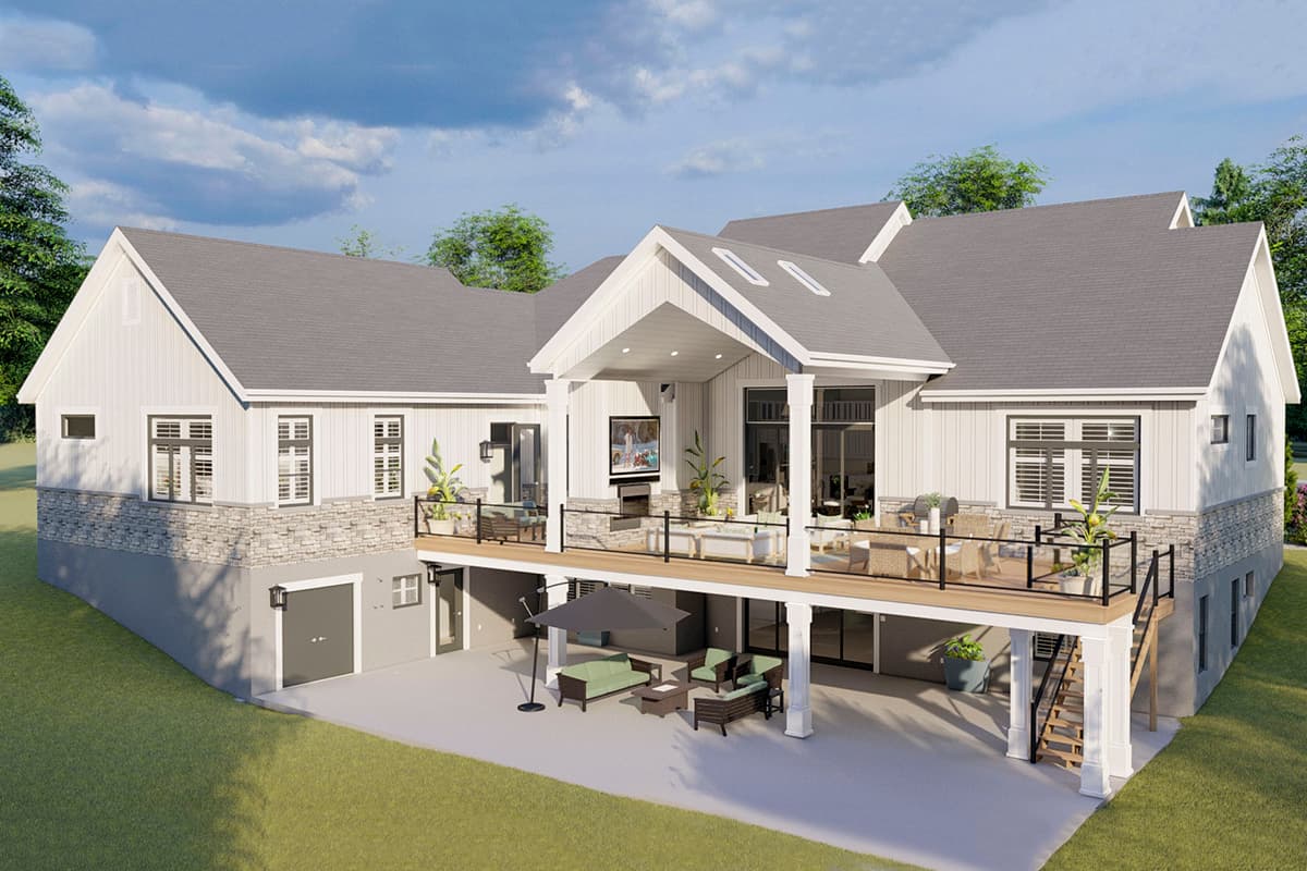 Plan 61372UT: 3-Bed Modern Farmhouse Plan with Home Office and Optional Lower Level - Image #12 - Coastal, Country, Farmhouse, Modern Farmhouse, New American