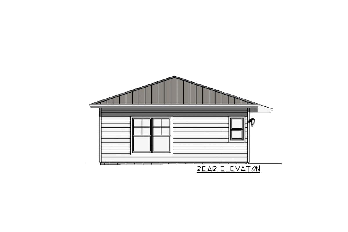 Plan 28941JJ: 420 Square Foot ADU with 2-Car Garage - Image #6 - Carriage, Country, Traditional