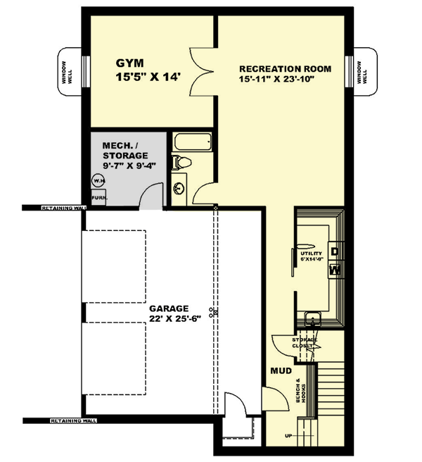 Plan 35594GH: 3-Story House Plan with Lower-level Garage - Floor Plan - Lower Level - Craftsman, Mountain, Northwest, Vacation