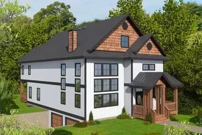 3-Story House Plan with Lower-level Garage