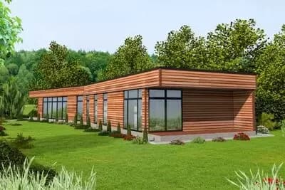 Contemporary Ranch Plan with Flat Roof
