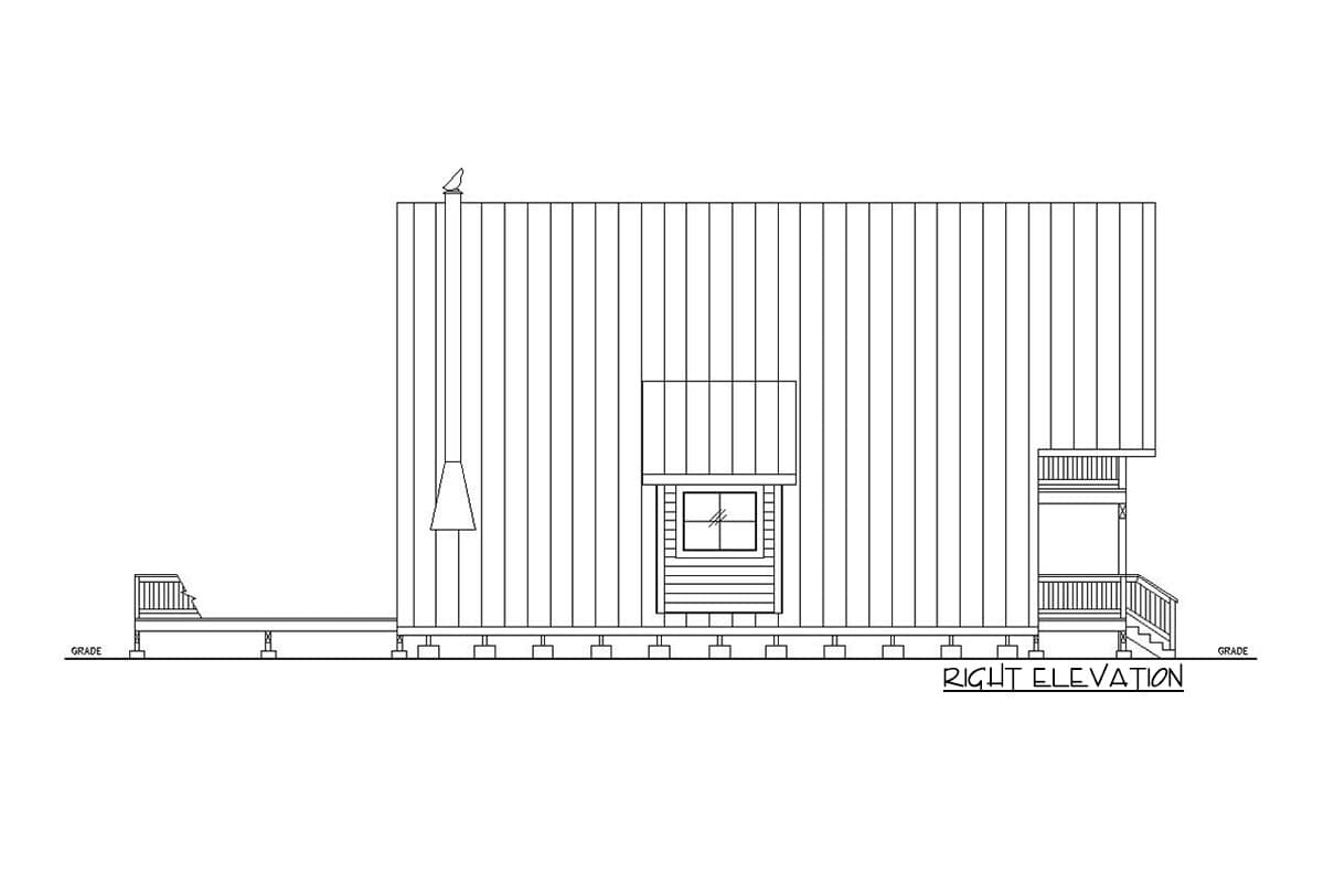 Plan 35598GH: 2-Bed Contemporary A-Frame House Plan with Loft - Image #5 - A-Frame, Cabin, Contemporary, Mountain, Rustic, Vacation