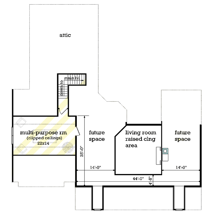Plan 55217BR: 3-Bed Modern Farmhouse Plan with Multi-Purpose Room Above the 3-Car Garage - Floor Plan - Bonus Level - Cottage, Country, Craftsman, Farmhouse, Modern Farmhouse, New American, Traditional