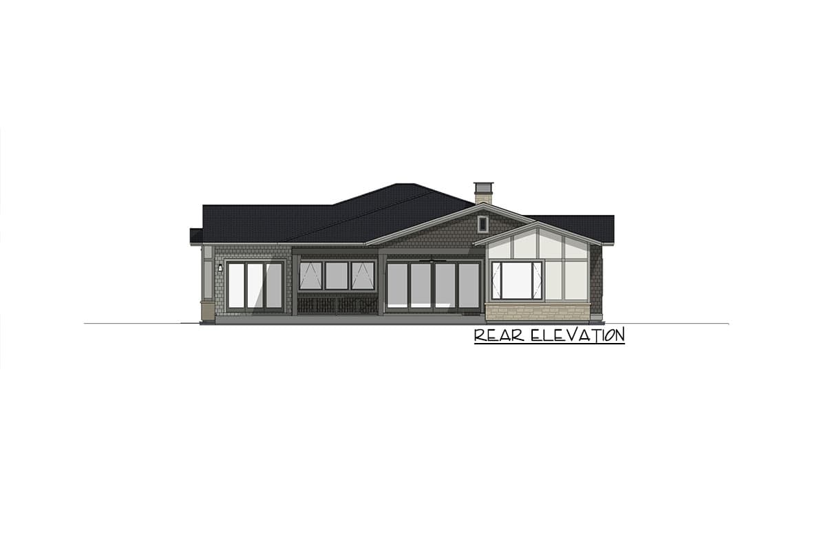 Plan 64509SC: One-level Craftsman Plan with Optional Lower Level - Image #4 - Craftsman, Northwest, Ranch, Traditional