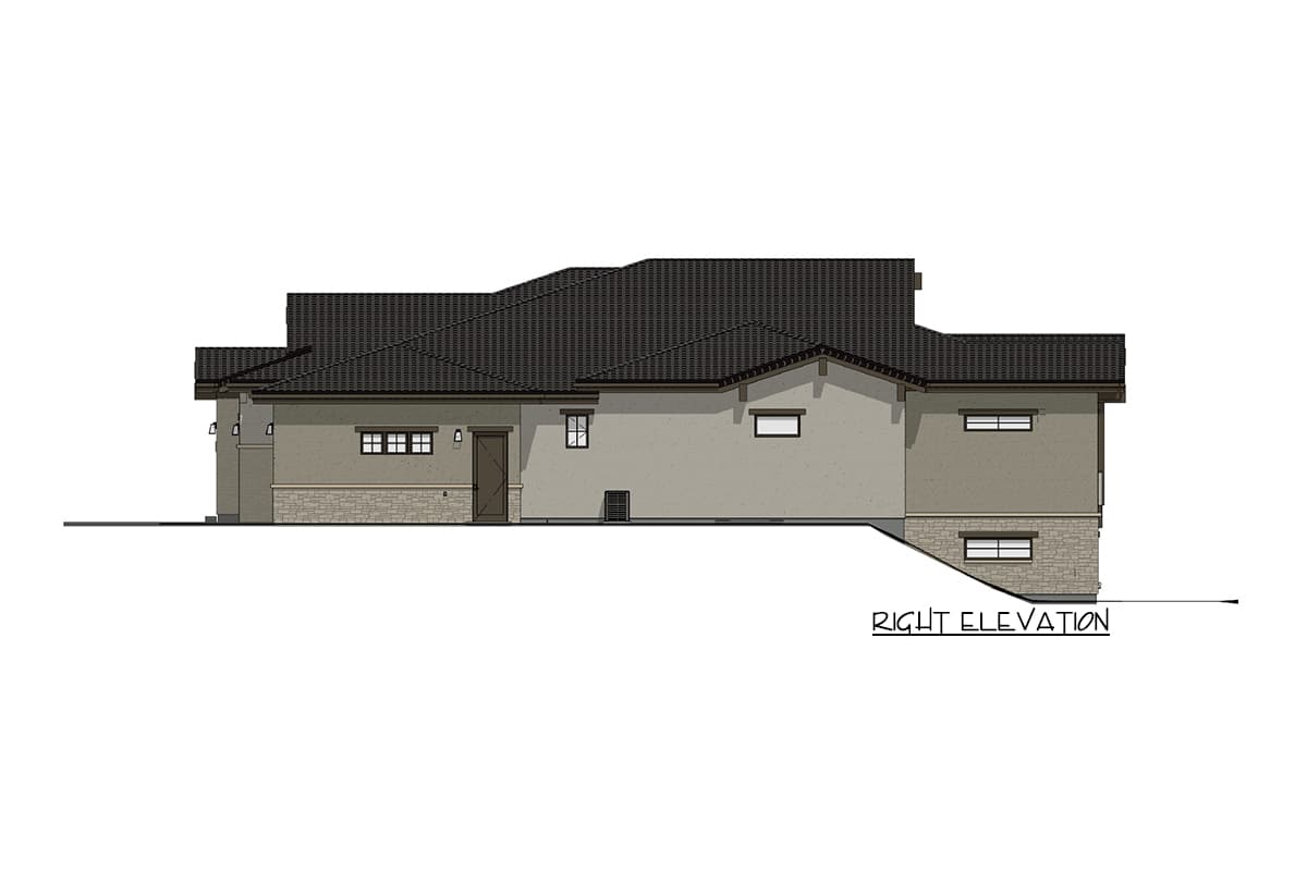 Plan 64510SC: Exclusive Mountain Ranch House Plan with Home Office and Covered Deck - Image #10 - Hill Country, Modern, Mountain, Prairie, Ranch