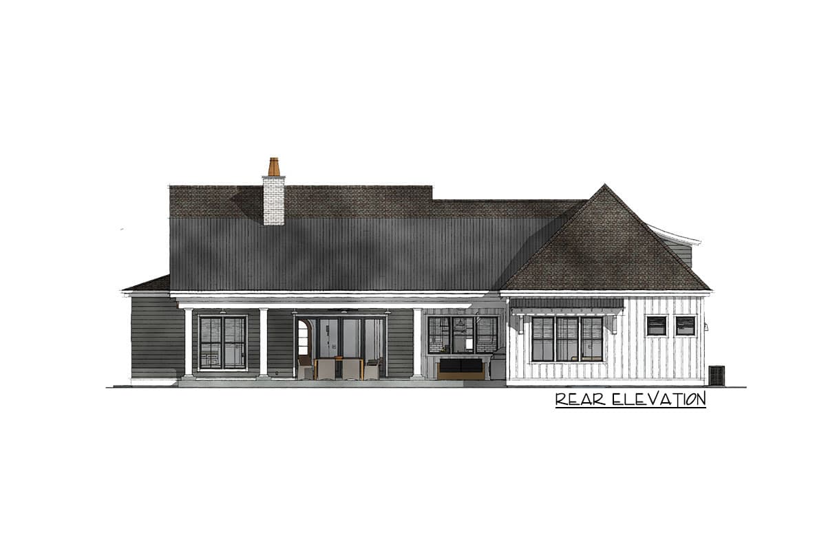 Plan 64513SC: Exclusive French Country House Plan with Snack Bar in Lower Level Rec Room - Image #5 - Acadian, European, French Country, Louisiana-Style, Southern, Transitional