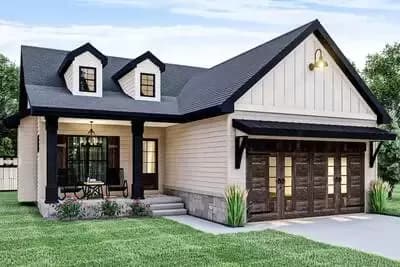 Simple 1-Bed Craftsman Farmhouse Plan with Expansion Below - 1030 Sq Ft