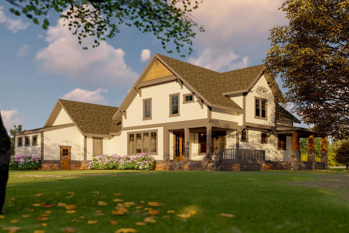 Plan 500080VV: Exclusive Craftsman Farmhouse Plan with Home Office and Flexible Upstairs Loft - Image #4 - Country, Craftsman, Mountain, New American, Northwest