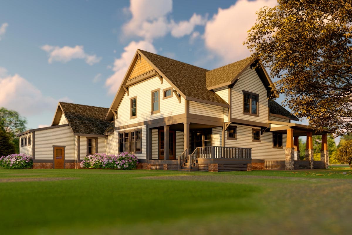 Plan 500080VV: Exclusive Craftsman Farmhouse Plan with Home Office and Flexible Upstairs Loft - Image #5 - Country, Craftsman, Mountain, New American, Northwest
