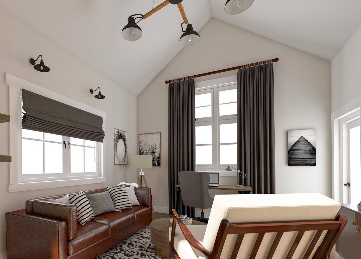 Plan 871008NST: Backyard ADU Cottage Studio or Home Office Escape - 298 Square Feet - Image #10 - Cabin, Cottage, Rustic, Shingle, Traditional, Vacation