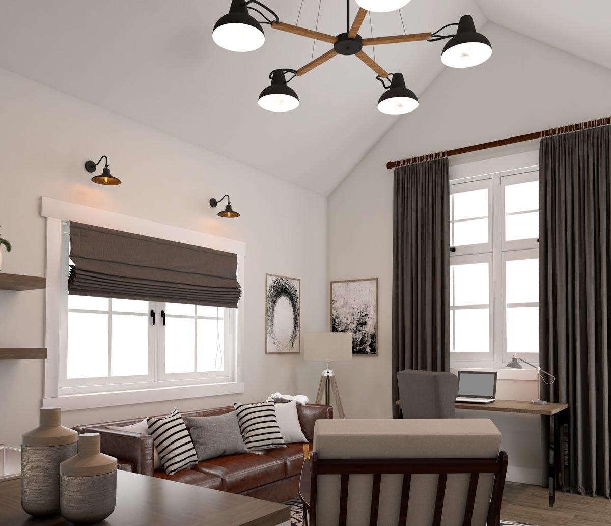 Plan 871008NST: Backyard ADU Cottage Studio or Home Office Escape - 298 Square Feet - Image #11 - Cabin, Cottage, Rustic, Shingle, Traditional, Vacation