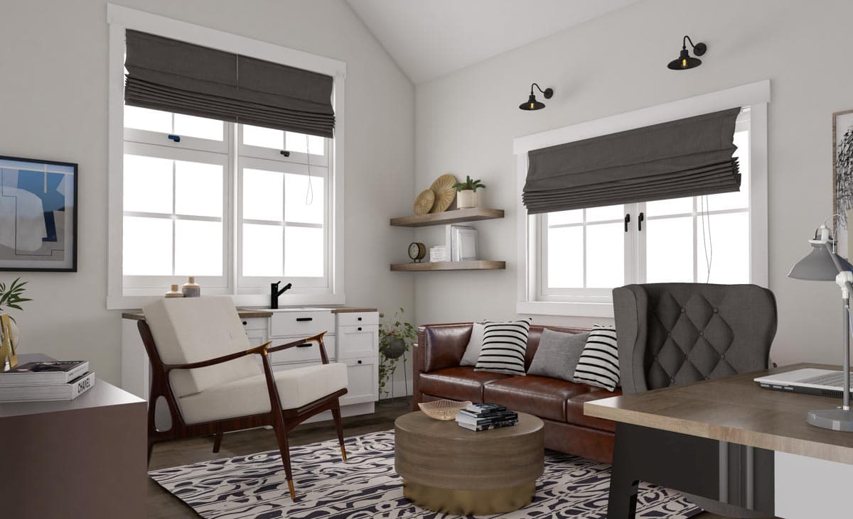 Plan 871008NST: Backyard ADU Cottage Studio or Home Office Escape - 298 Square Feet - Image #13 - Cabin, Cottage, Rustic, Shingle, Traditional, Vacation