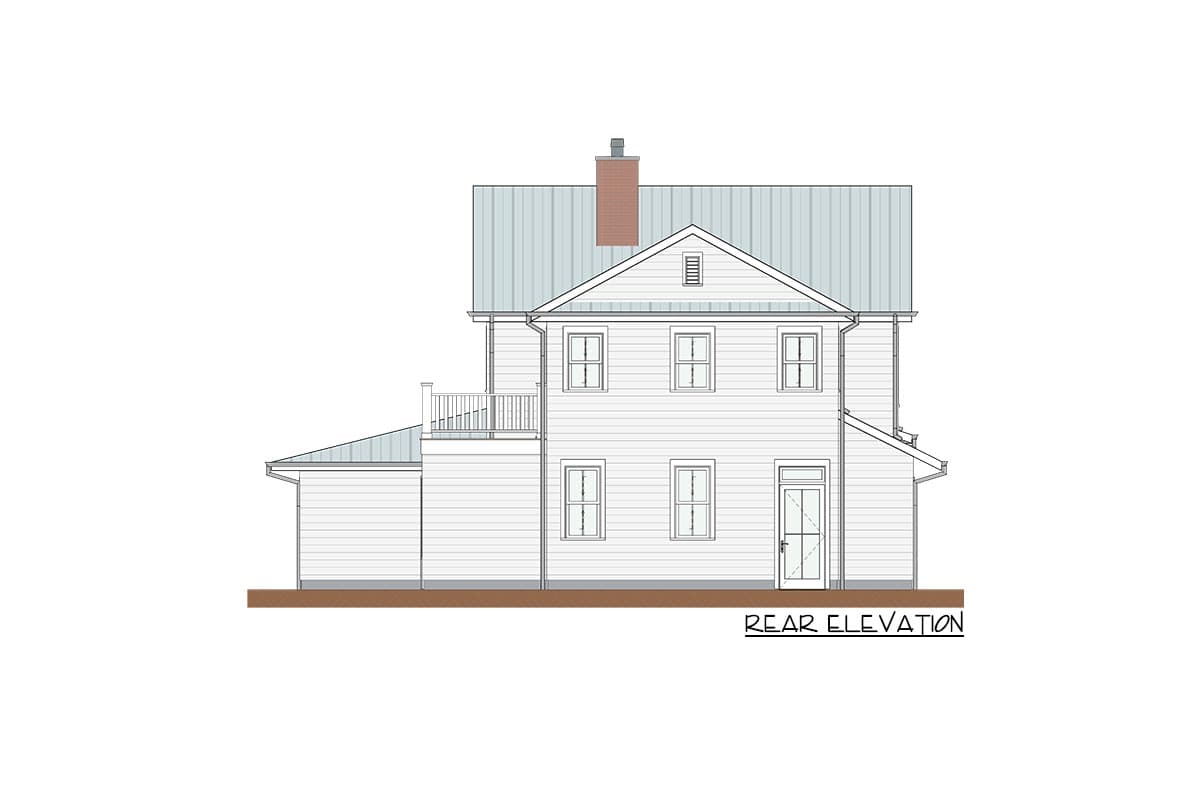 Plan 871009NST: Exclusive 4-Bed House Plan with Wheelchair Accessible Main Level - Image #6 - Country, Farmhouse, Southern, Southern Traditional